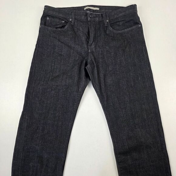 Vince Black Stone Wash Denim Jeans Mens Size 34 Straight Leg - Picture 3 of 14